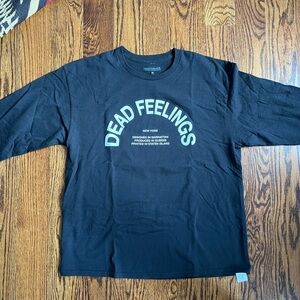 DEAD FEELINGS LONG SLEEVE BLACK SHIRT IN SIZE XL FANTASTIC CONDITION